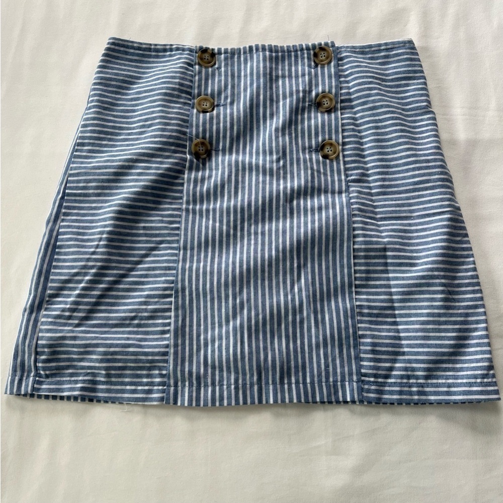 Altar’d State Striped Mini Skirt, M
